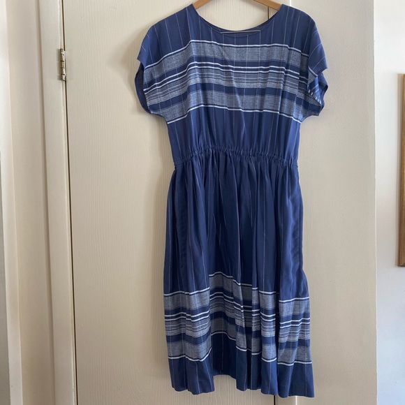 Vintage Dresses & Skirts - Vintage 80s kimono sleeve striped boho dress M